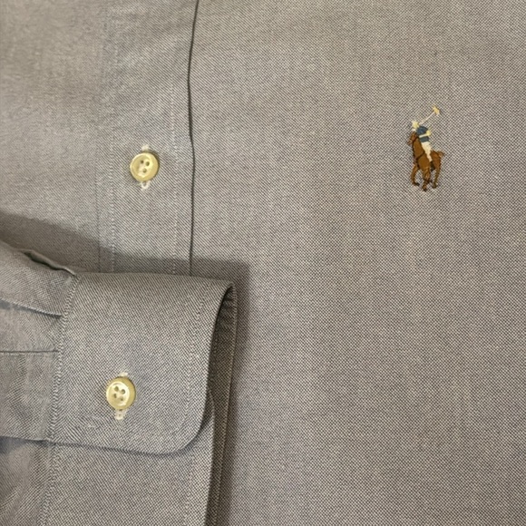 Ralph Lauren Yarmouth 16 35 light blue button down - Picture 3 of 5